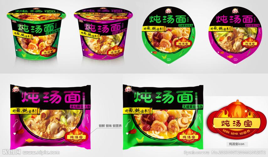 包装盒设计 展开图有各部位名称-方便面桶尺寸标准？